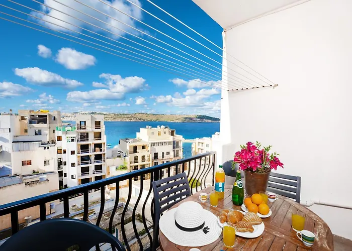 Seashells Apartments With Terrace, Just Off The Seafront In Bugibba - By Getawaysmalta